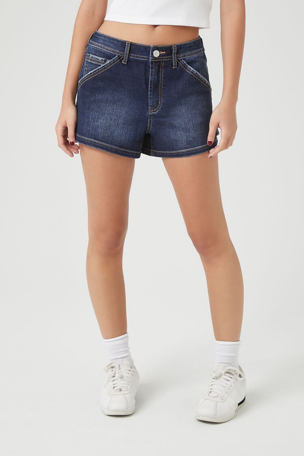 Utility Denim Shorts